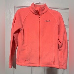 Columbia Youth Peach Fleece Sweater Jacket Size L(14/16)